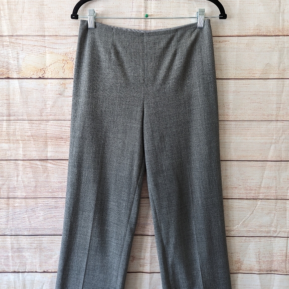 Ralph Lauren Black Label Size 8 Grey Classic Dress Pants Side Zip St Wide Leg - Picture 2 of 10